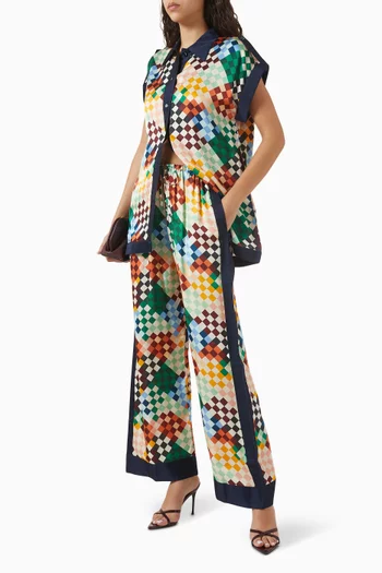 بنطال دومينو بنقشة