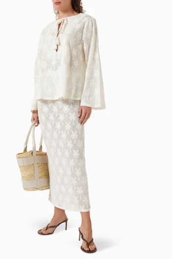 Maxi Skirt in Cotton Lace