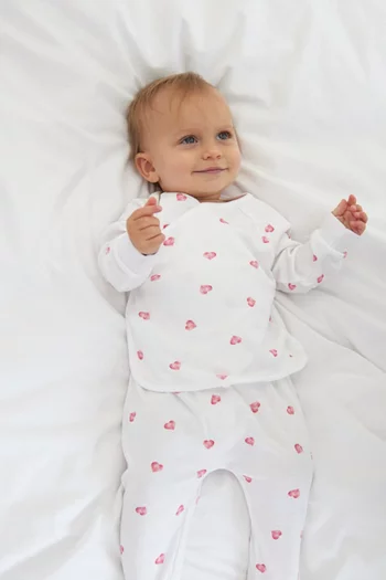 Heart Wrap-over Two-piece Set in Bamboo & Cotton