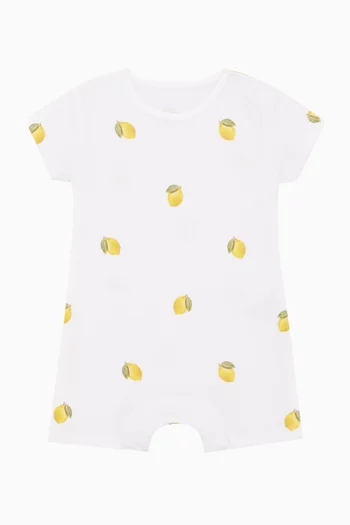 Lemon Summer Romper in Bamboo & Cotton