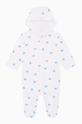Heart Pramsuit in Bamboo & Cotton