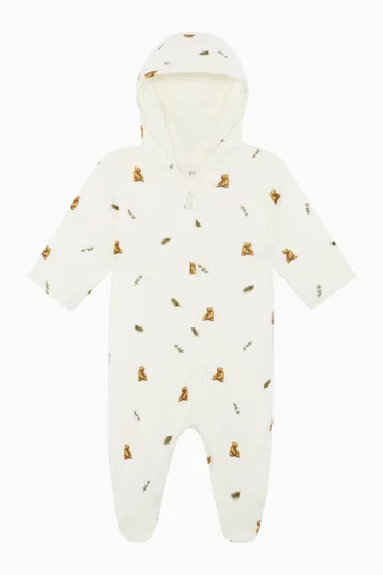 Brown Bear Pramsuit in Bamboo & Cotton