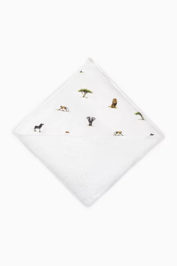 Large Safari Hooded Towel in Bamboo & Cotton