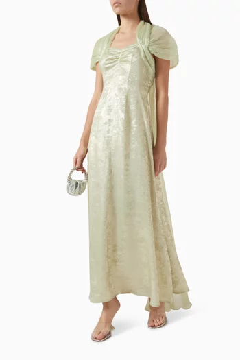 A-line Dress in Crepe & Organza