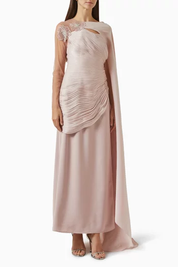 Floral Applique Maxi Dress