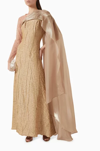 Embellished Drape Dress