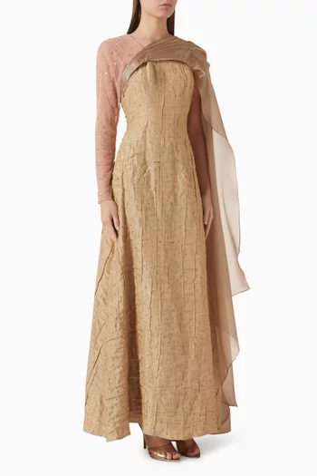 Embellished Drape Dress