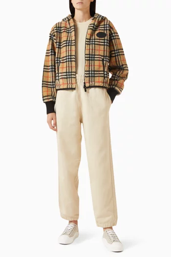 Fiona Check Hoodie in Fleece