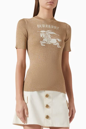 بلوزة شيلا منسوجة من مزيج صوف