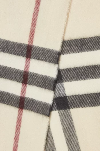 Giant Check Scarf in Cashmere