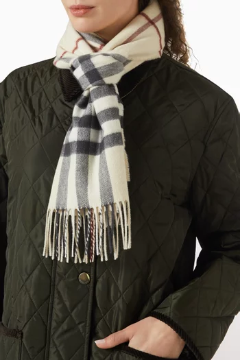 وشاح بنقشة مربعات كبيرة كشمير