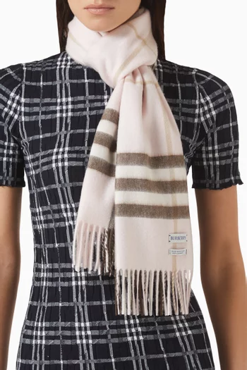 Giant Check Scarf in Cashmere