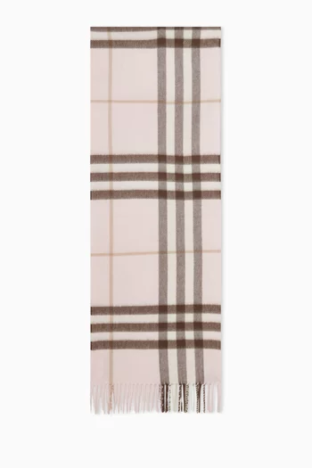 Giant Check Scarf in Cashmere