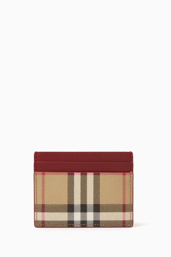 حافظة بطاقات ساندون بنقشة مربعات قنب