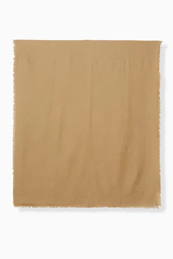 وشاح بنقشة مربعات صوف وحرير