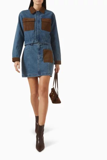 طقم جاكيت وتنورة ريه دينم