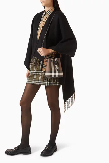 حقيبة باكيت ميني قنب بنقشة مربعات