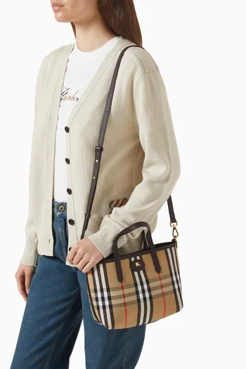 Mini Bloomsbury Reversible Tote Bag in Grainy Leather