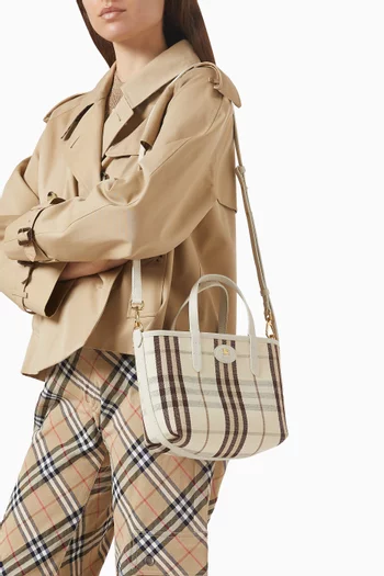 حقيبة يد بلومزبري ميني بوجهين جلد بارز الملمس