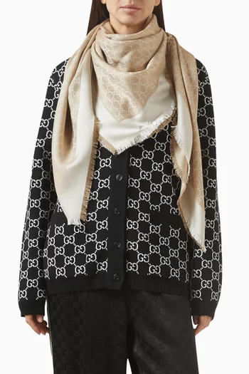 GG Shawl in Wool Silk