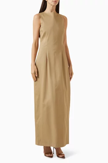 Fitted Maxi Dress in Cotton