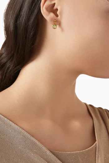 أقراط متدلية مرصعة بزبرجد فينتج من الثمانينيات