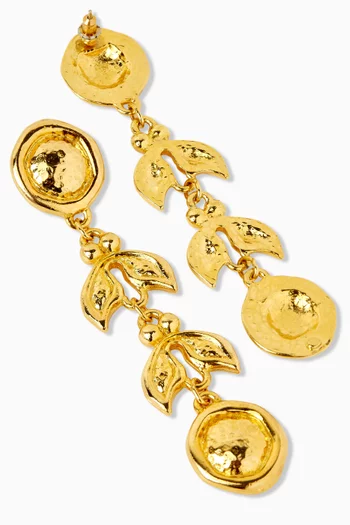 أقراط ستايلايزد بتصميم أوراق شجر فينتج من الثمانينيات