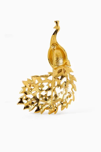 بروش بتصميم طاووس فينتج من الثمانينيات