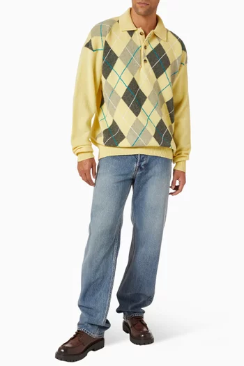 x Pringle Polo Sweater in Wool-knit