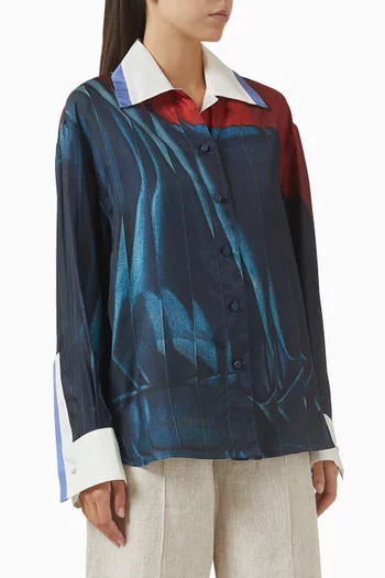 قميص اليزابيتا مزين بنقشة