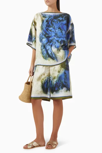 بلوزة اوجوستو مزينة بنقشة