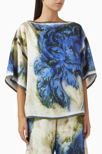 بلوزة اوجوستو مزينة بنقشة