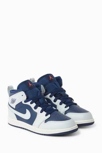 Air Jordan 1 Mid-top Sneakers in Leather