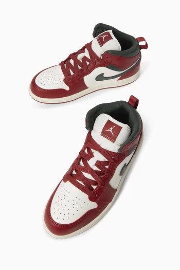 Air Jordan 1 Mid-top Sneakers in Leather