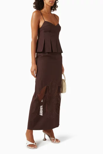 بلوزة آيريس بطيّات قطن