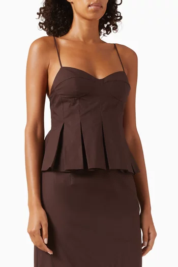 بلوزة آيريس بطيّات قطن