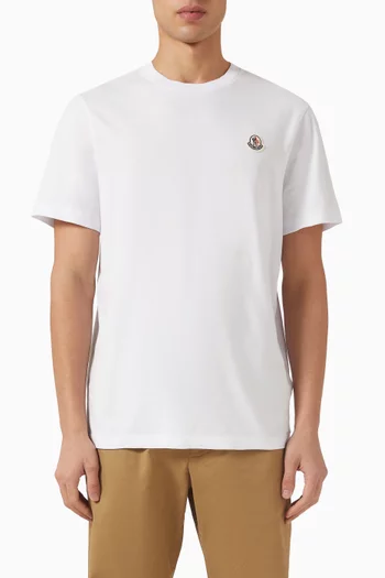 طقم تي شيرت بشعار الماركة قطن، 3 قطع