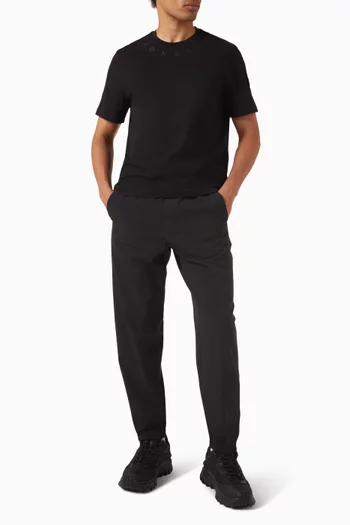 Logo Neck T-shirt in Cotton