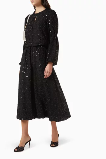 Yasserala Embellished Midi Skirt