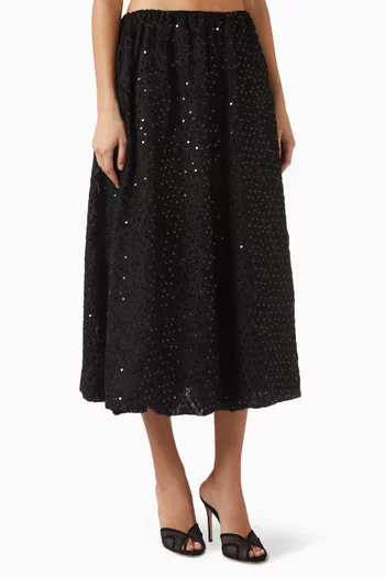 Yasserala Embellished Midi Skirt