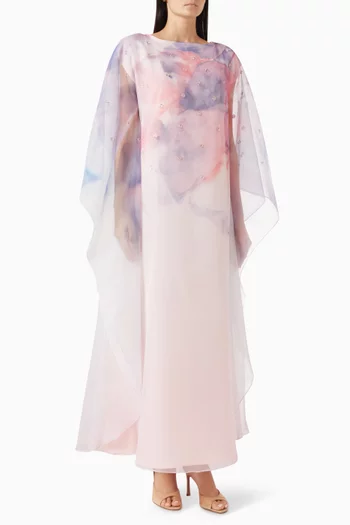 Printed Ruffle Kaftan