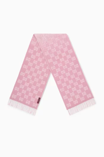 Fringe Scarf in GG Alpaca Wool Blend