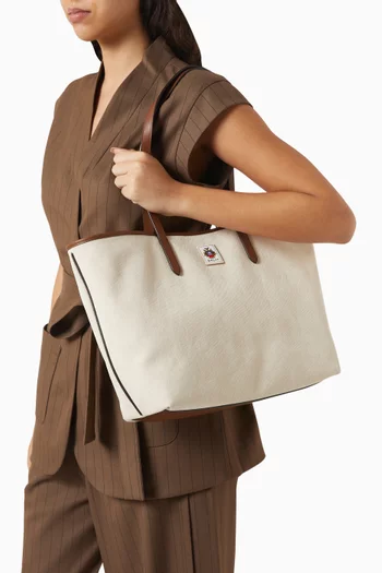 EW Tote Bag in Canvas & Leather