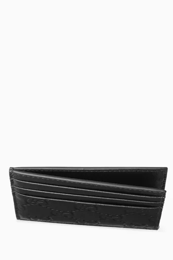 حافظة بطاقات بشعار GG جلد