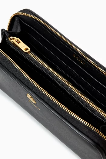 ESS Zip Long Wallet in Leather
