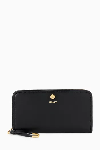 ESS Zip Long Wallet in Leather