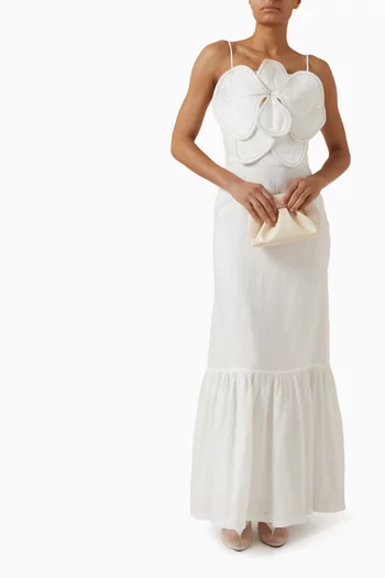 فستان موي كاريبينا برقع زهور بارزة