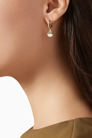 Cleo Rev Mini Diamond Drop Earrings in 18kt Gold