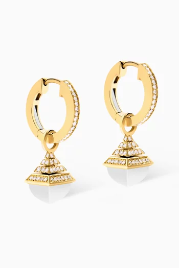 Cleo Rev Mini Diamond Drop Earrings in 18kt Gold