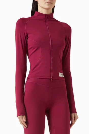 بلوزة للجري بأكمام طويلة قماش سوفتسكين معاد تدويره